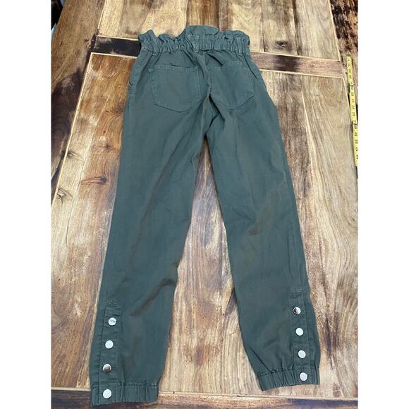 VERONICA BEARD Green High-Waist Button Fly Tapered Jeans Size 26/2 - Picture 5 of 8